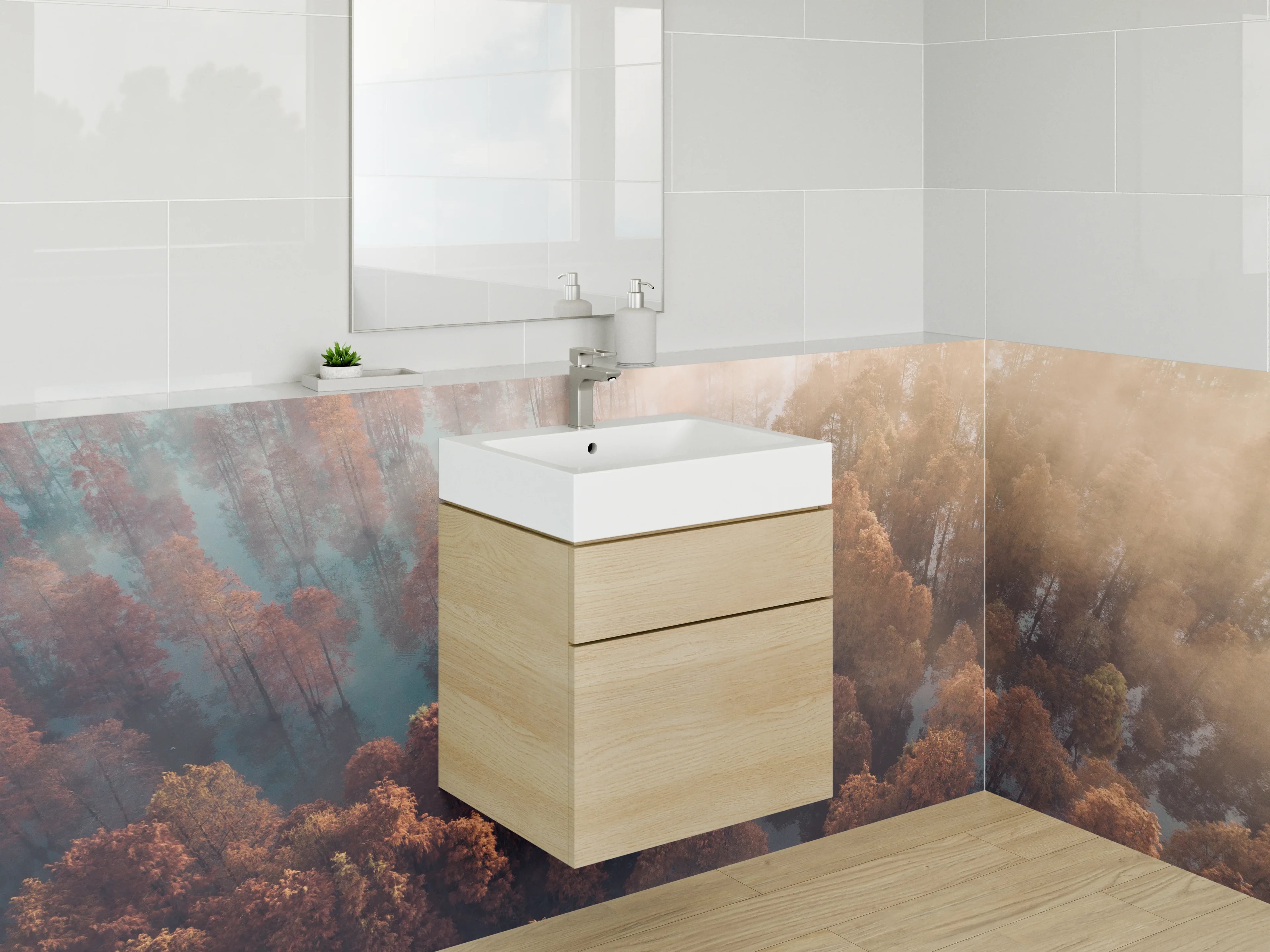 Waschbecken-Rückwand - Stilvolle Grautöne für deine Bad-Backwand