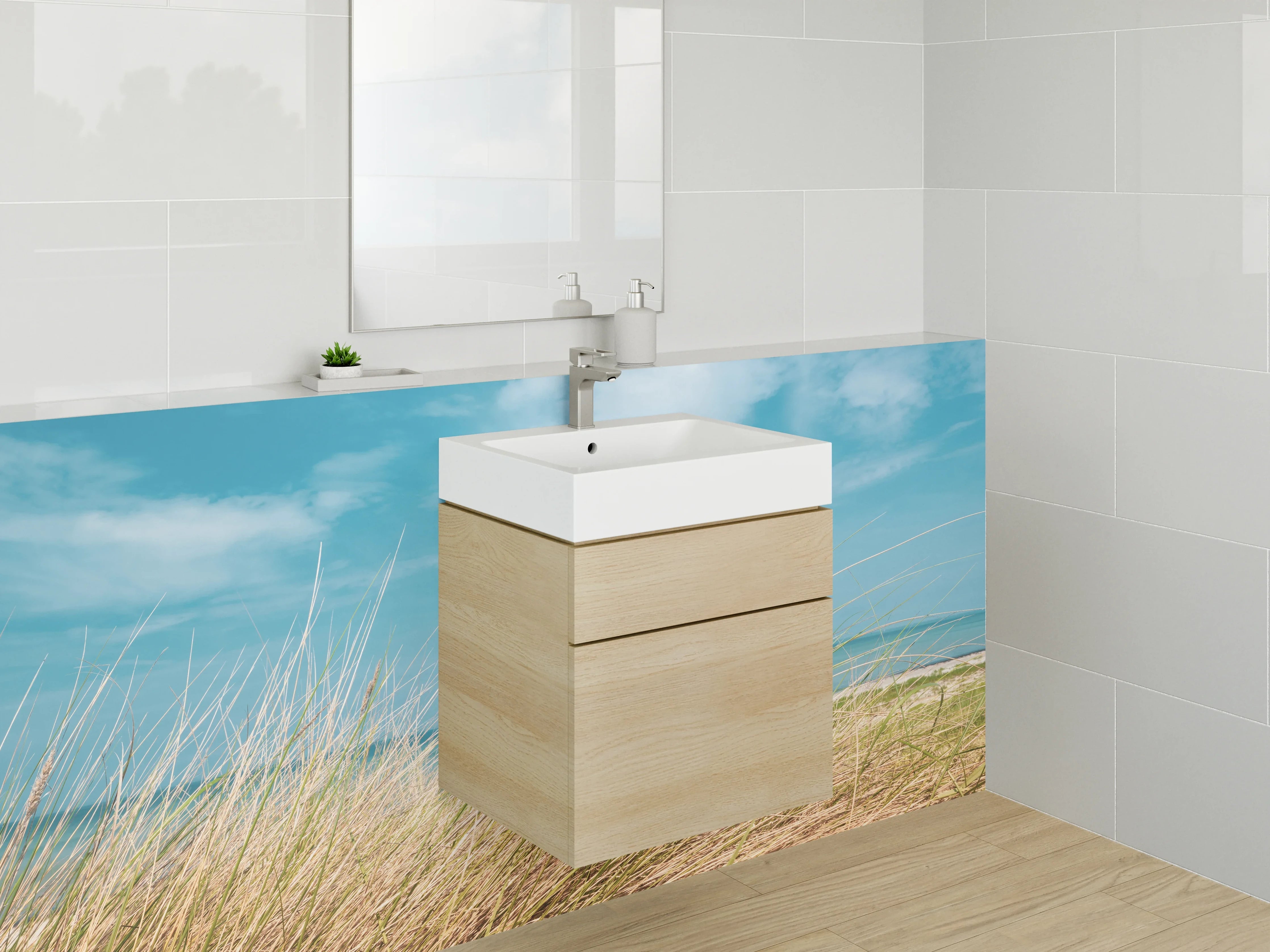 Waschbecken-Rückwand - Strand & Meer Naturmotiv