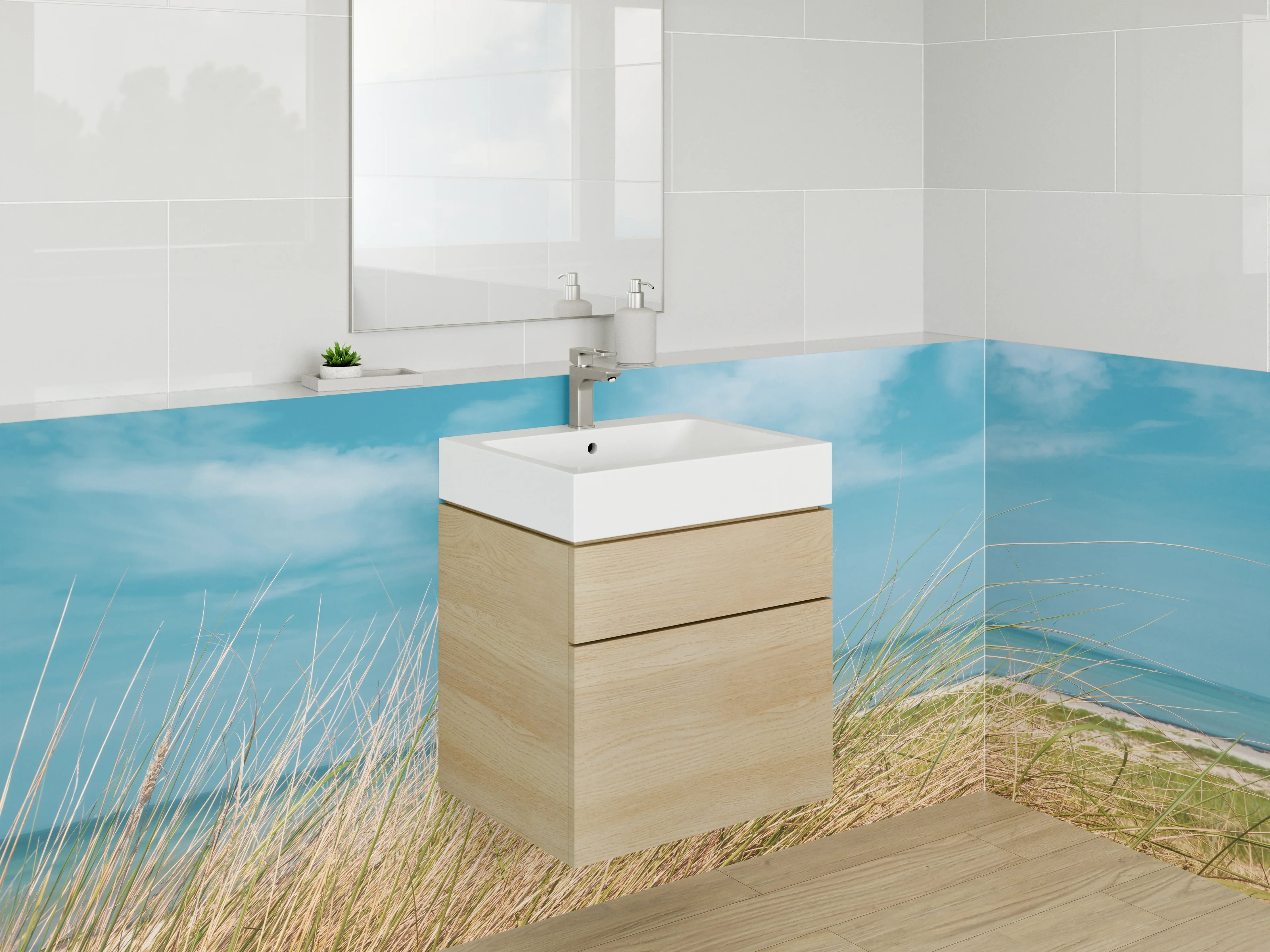 Waschbecken-Rückwand - Strand & Meer Naturmotiv