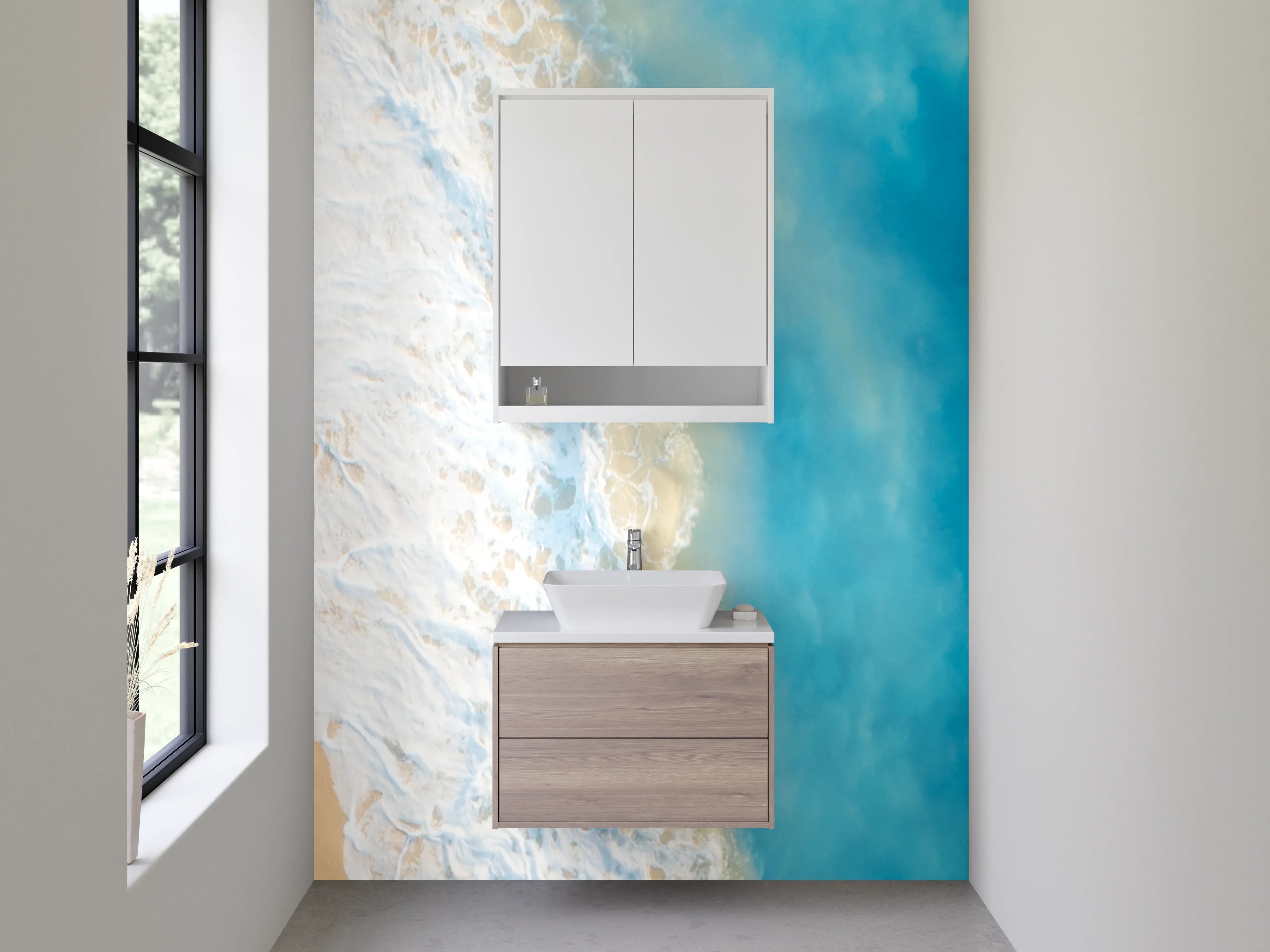 Waschbecken-Rückwand - Strand und Meer Sommerfeeling Poster