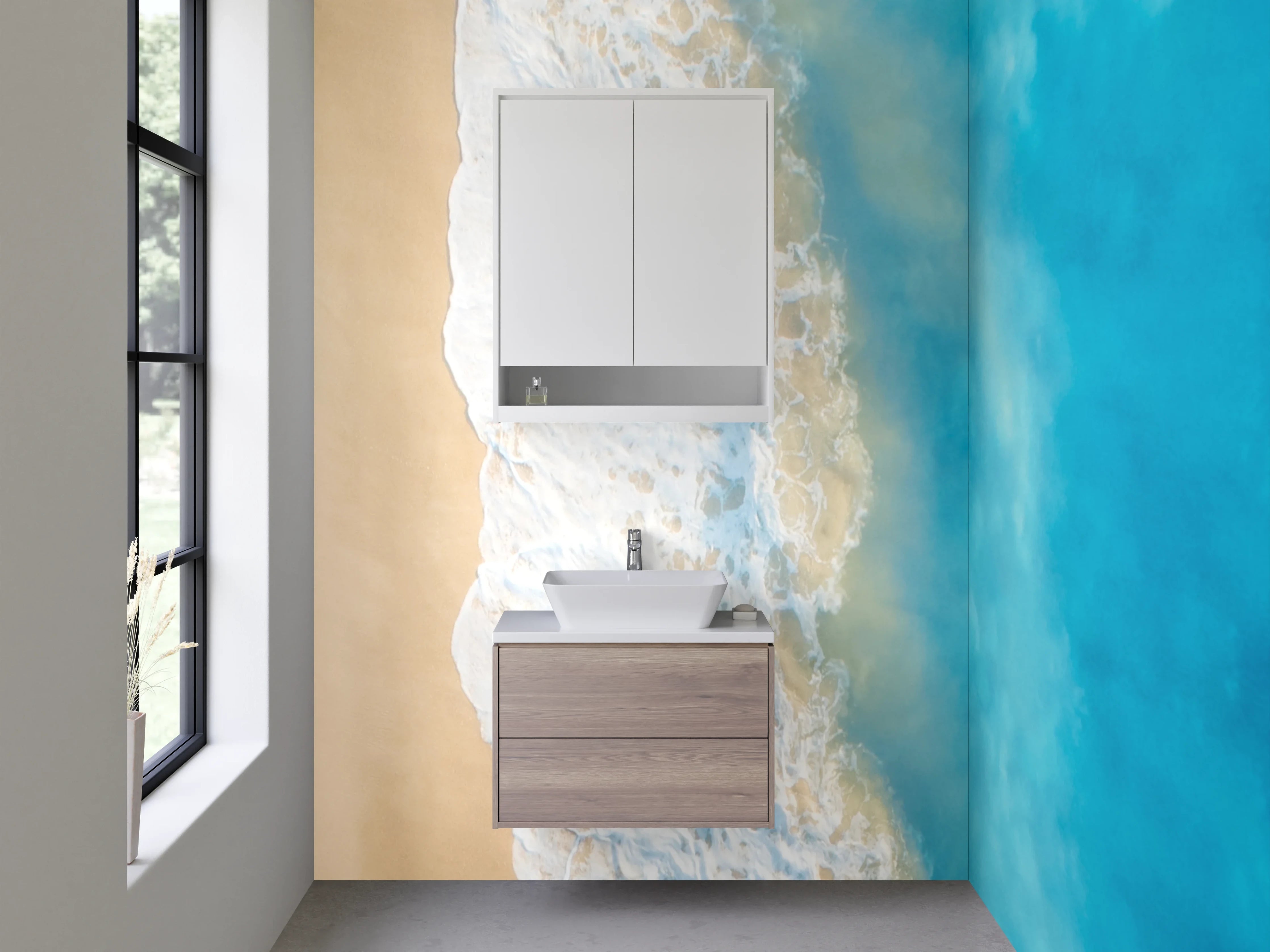 Waschbecken-Rückwand - Strand und Meer Sommerfeeling Poster