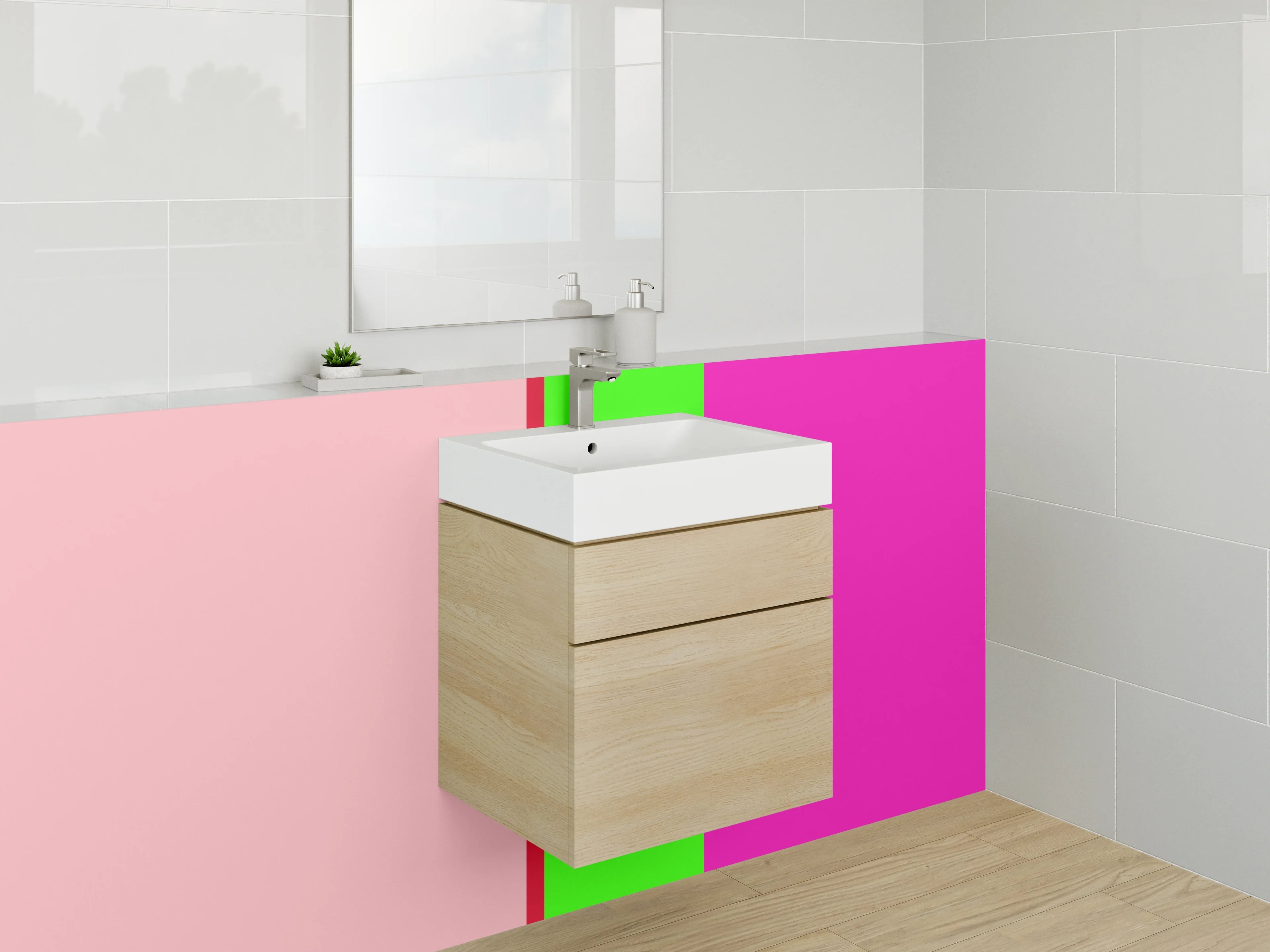 Waschbecken-Rückwand - Stylische Grautöne für dein Badezimmer