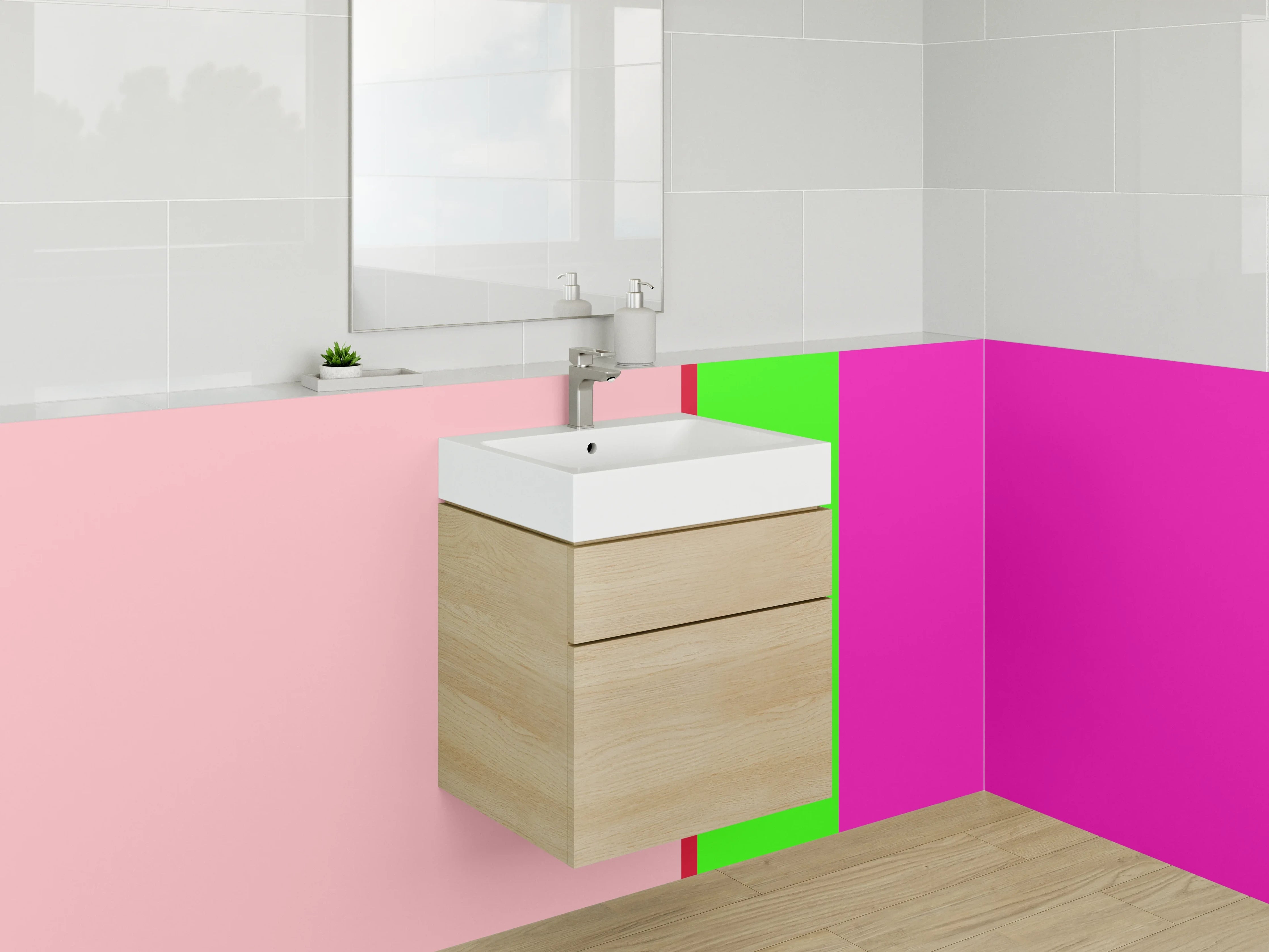 Waschbecken-Rückwand - Stylische Grautöne für dein Badezimmer