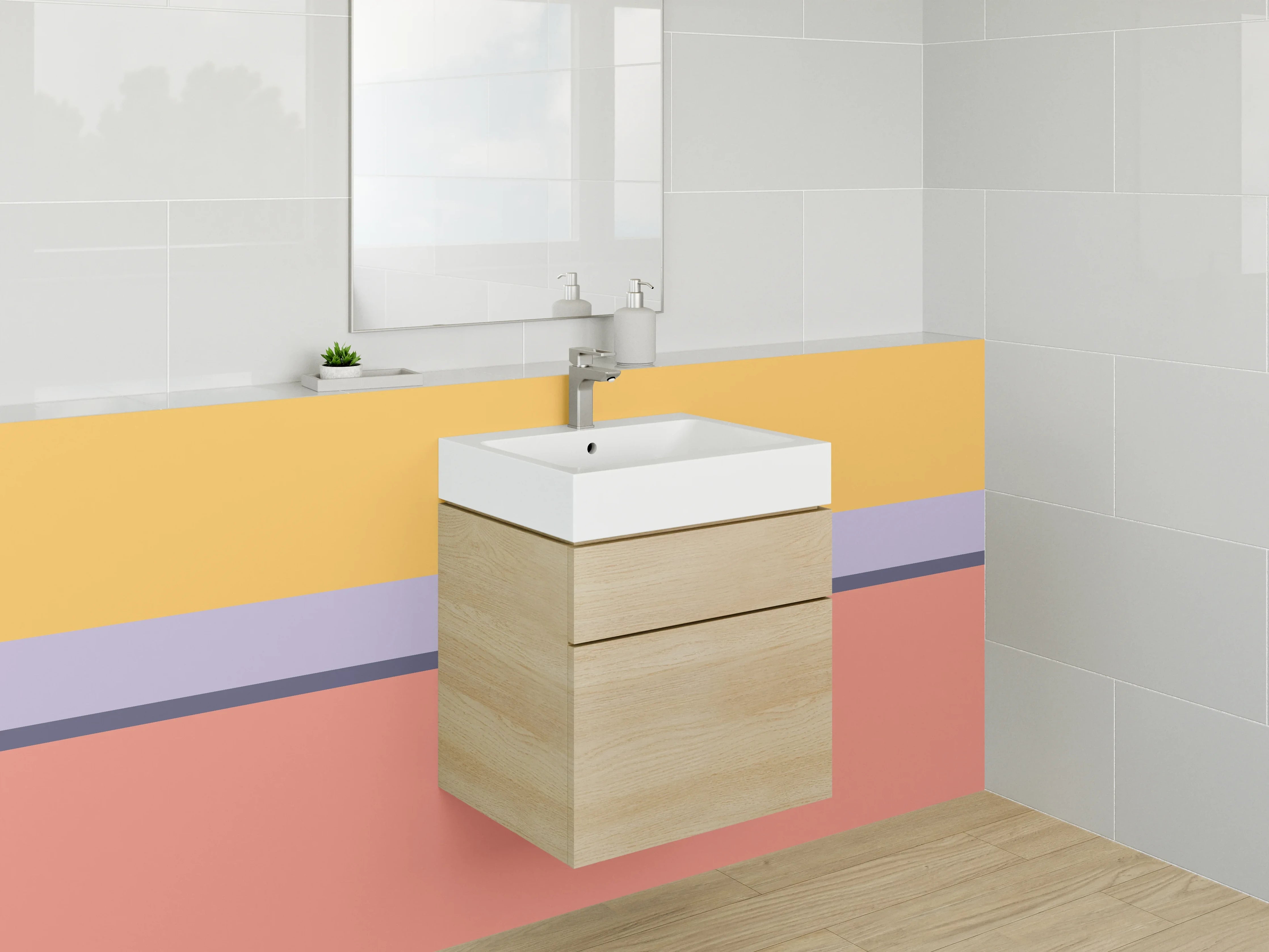 Waschbecken-Rückwand - Warme Erdtöne Horizont