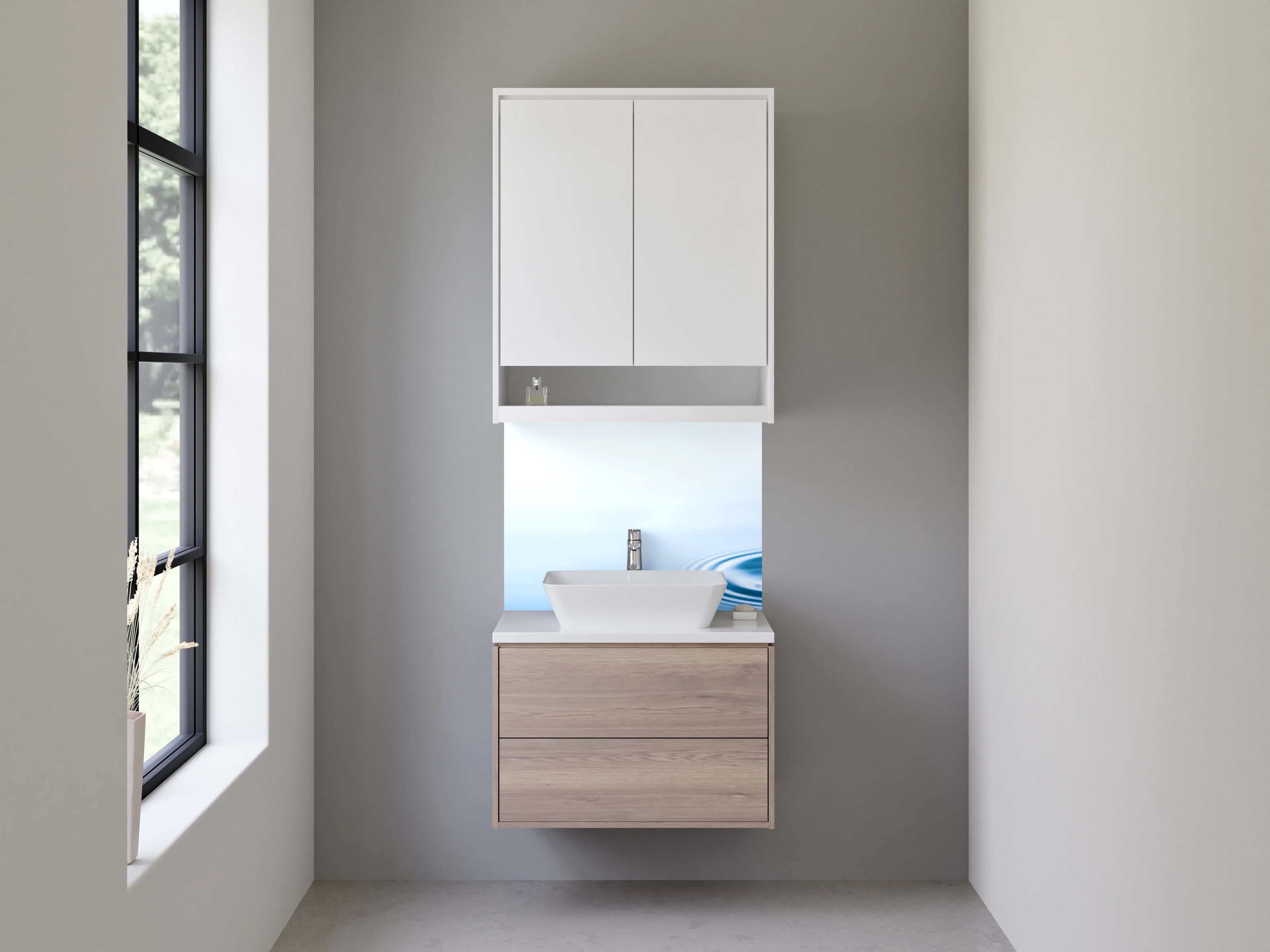 Waschbecken-Rückwand - Wassertropfen Splash – Modernes Fotomotiv