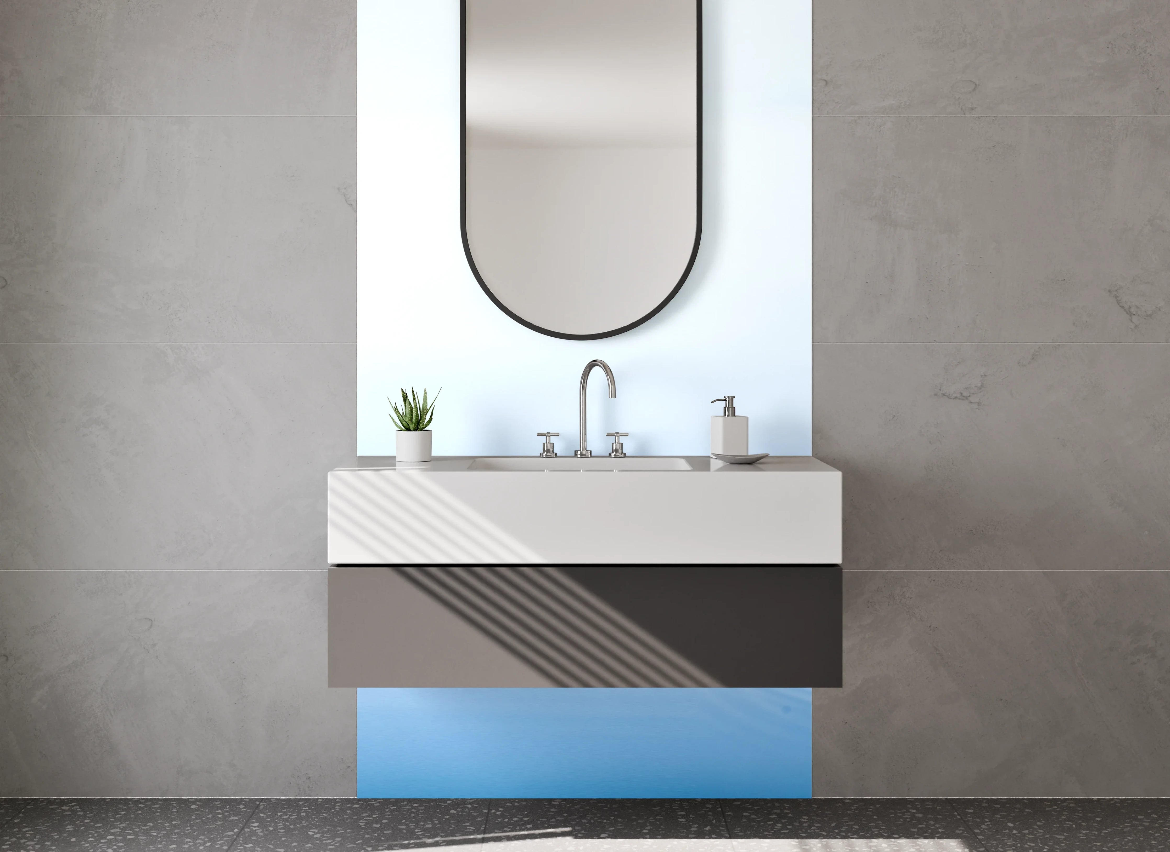 Waschbecken-Rückwand - Wassertropfen Splash – Modernes Fotomotiv