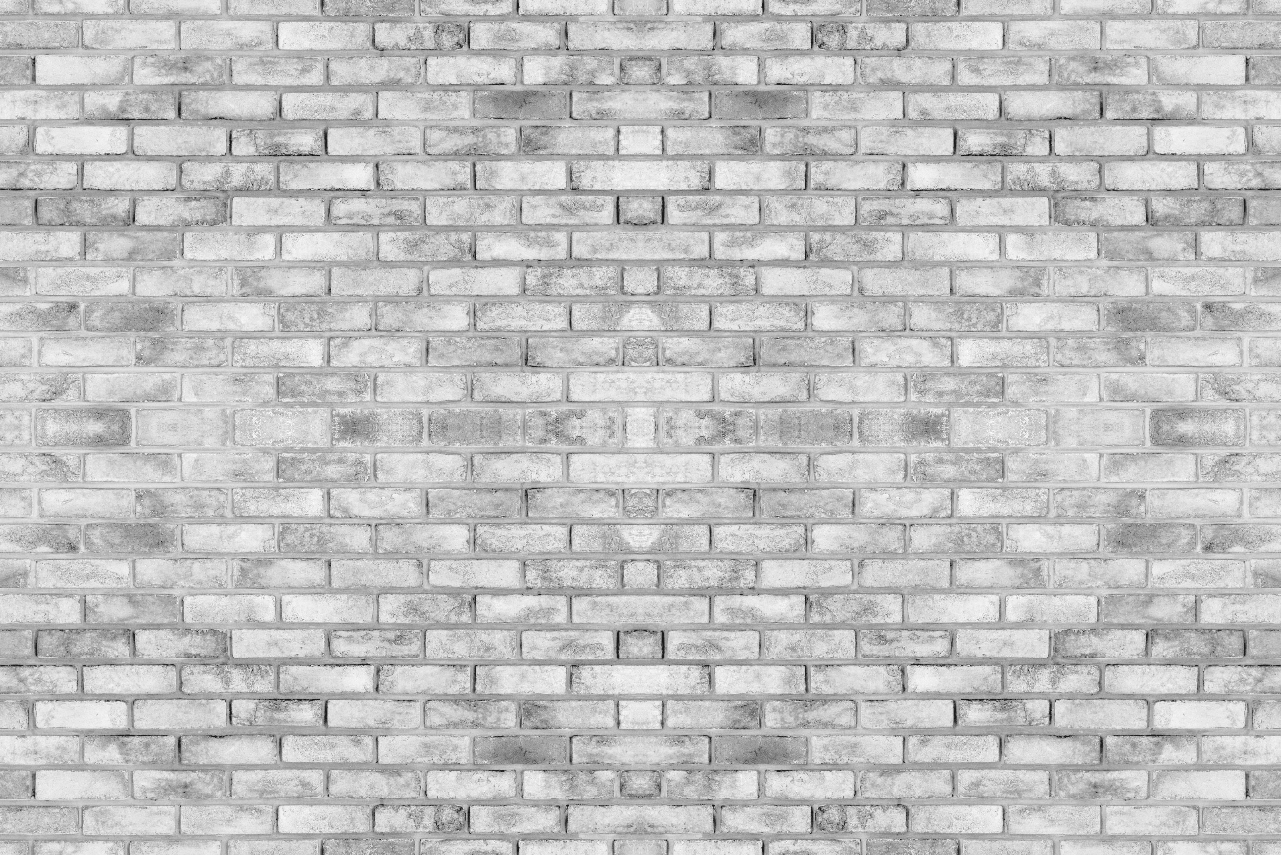 Waschbecken-Rückwand-Weiße Backsteinwand in Grau-Optik