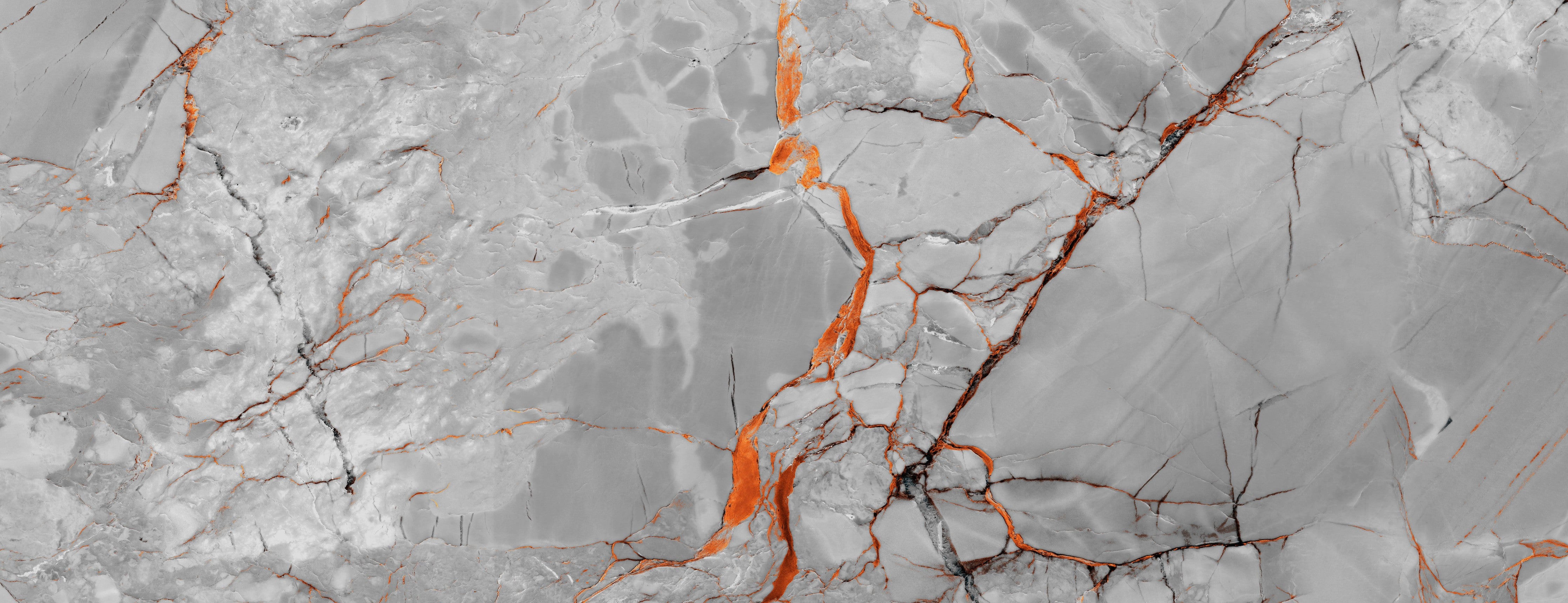 Waschbecken-Rückwand-Weißgrauer Marmor mit orangen Adern