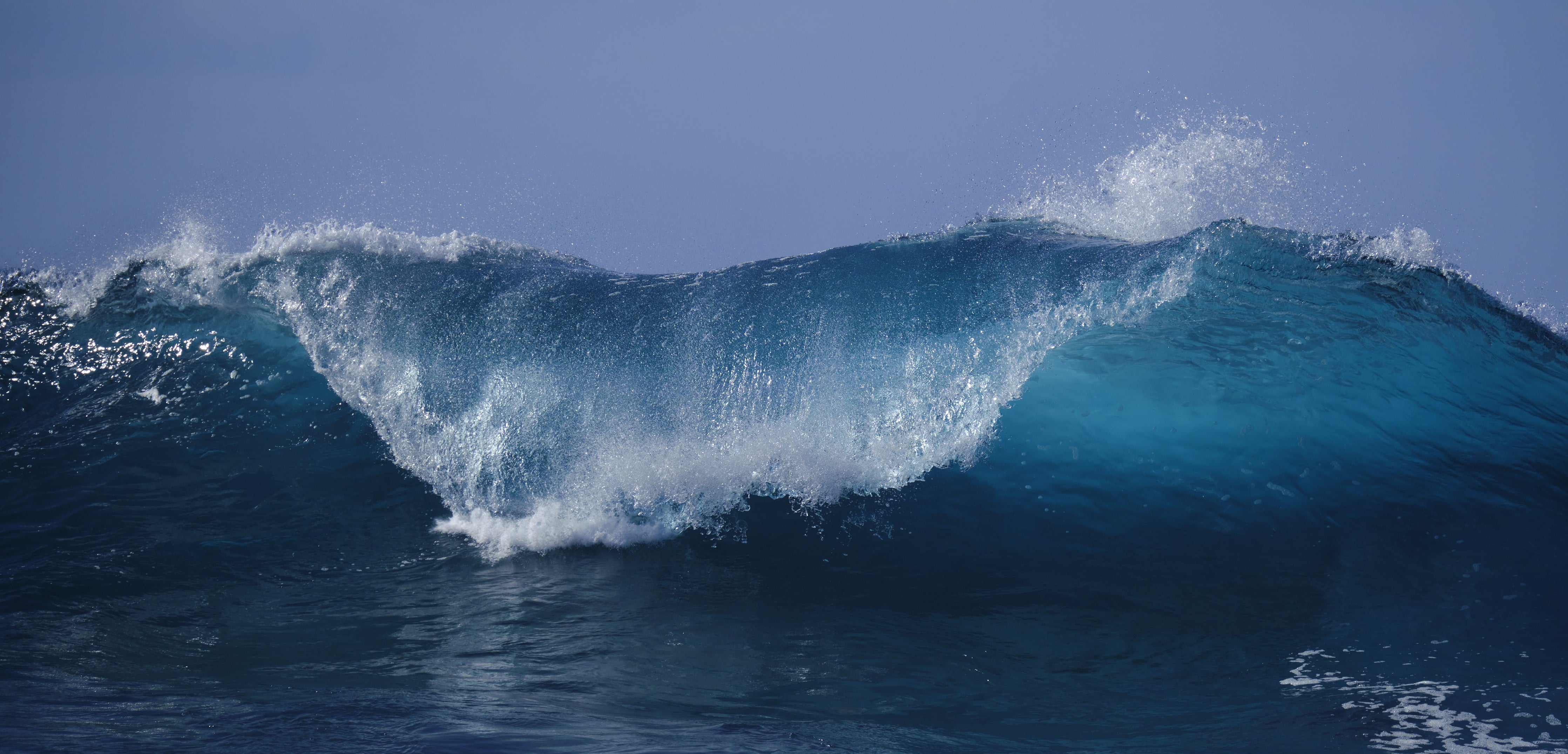 Waschbecken-Rückwand-Welle Ozean Blau Fotomotiv