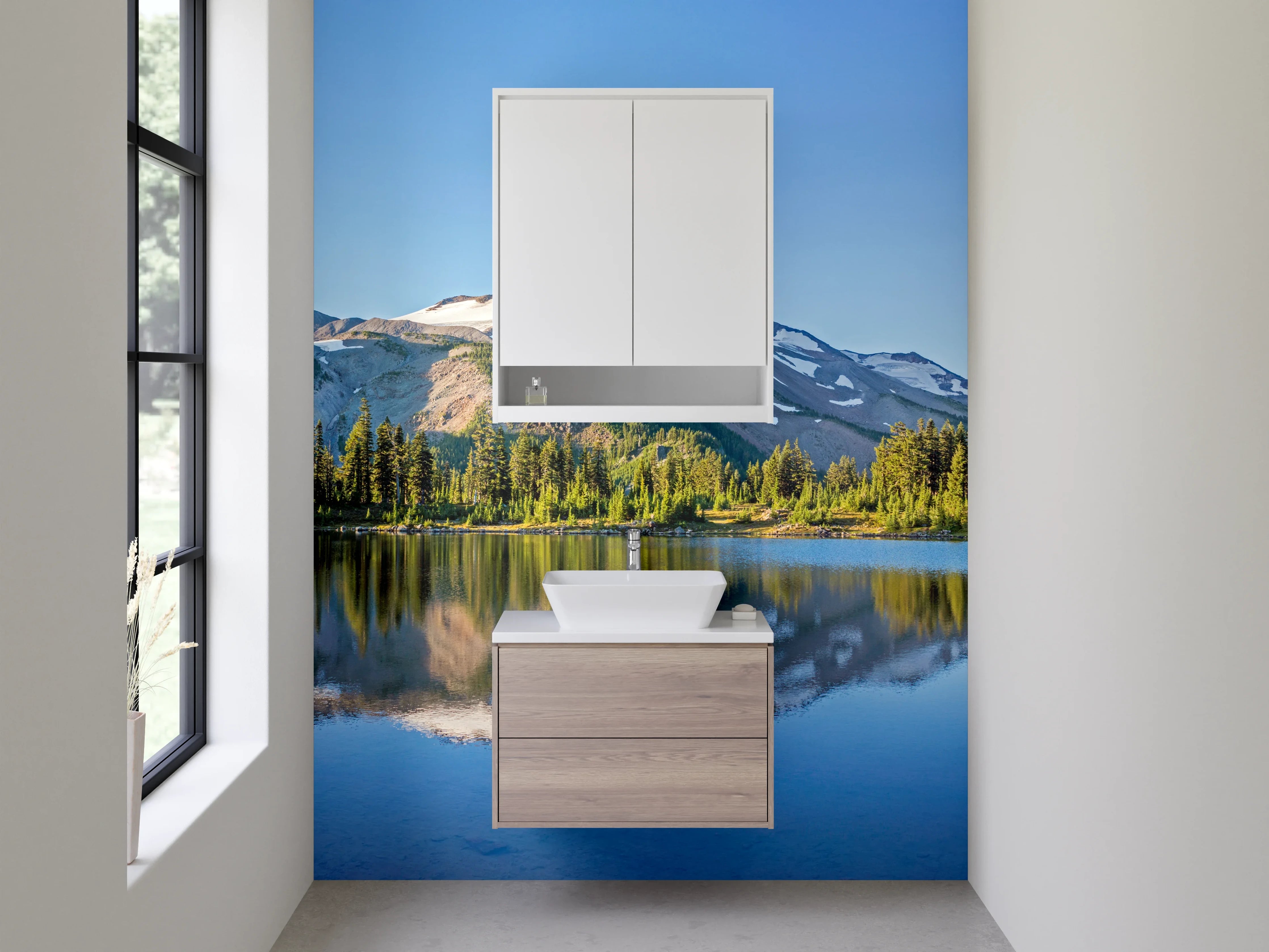 Waschbecken-Rückwand - Zeitlose Grautöne für dein Badezimmer