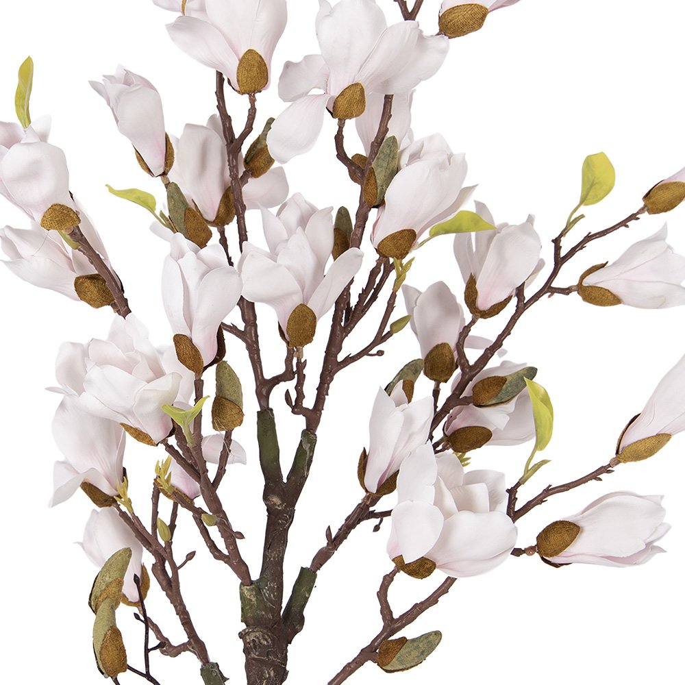 Künstliche Pflanze Magnolie 20x20x75 cm Rosa Kunststoff
