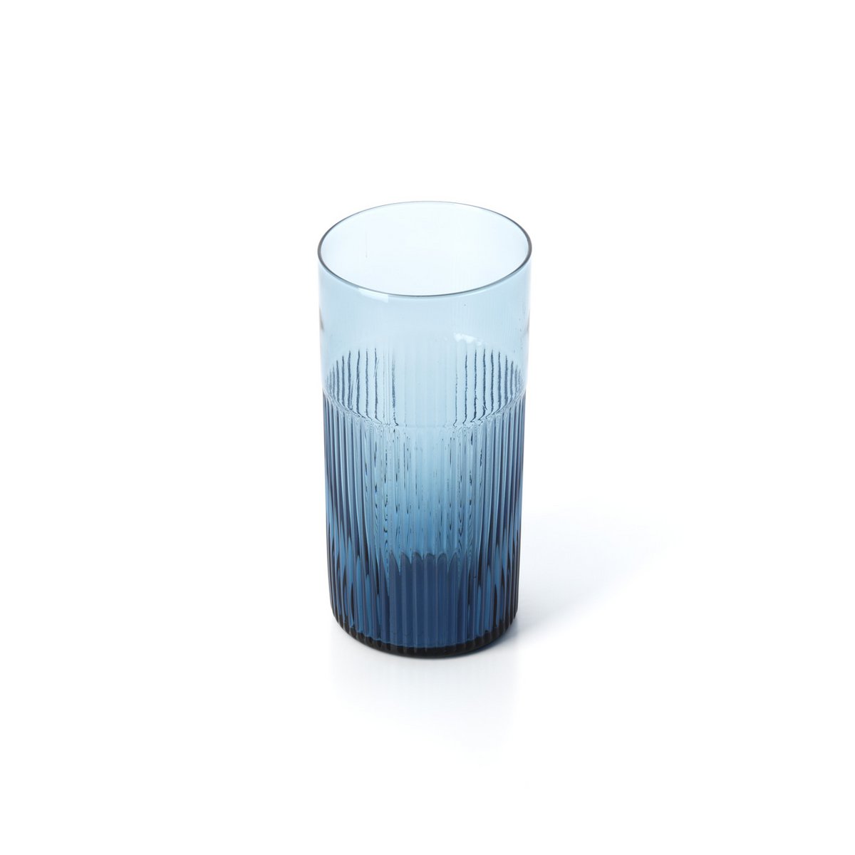 Der Azure Rippled High Tumbler – Blau