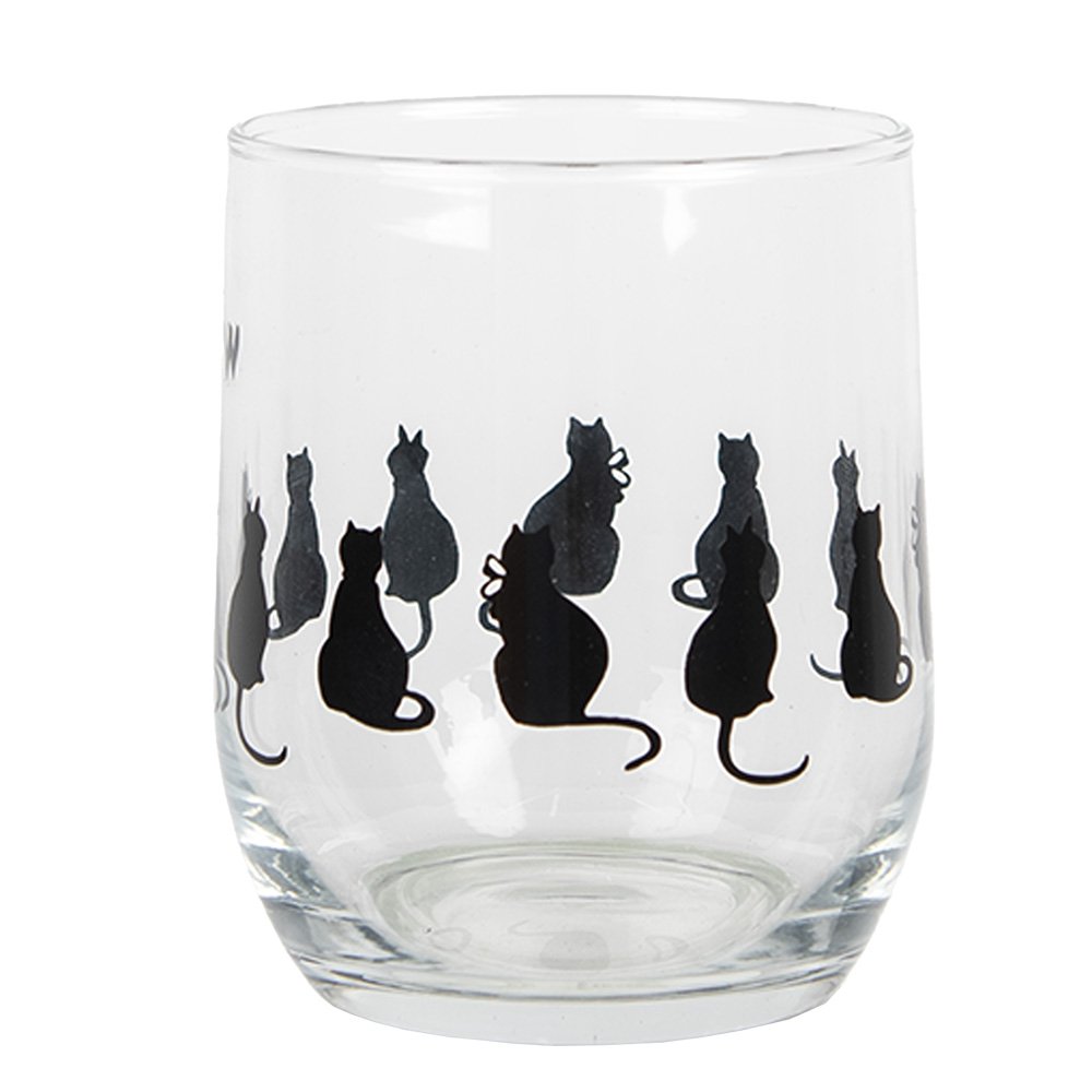 Wasserglas 300 ml, Katzentrinkbecher aus transparentem Glas