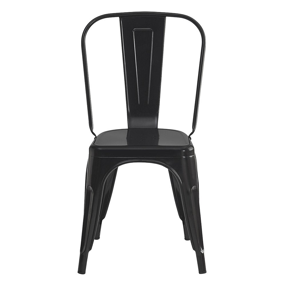Esszimmerstuhl 43x45x85 cm Schwarzes Metall