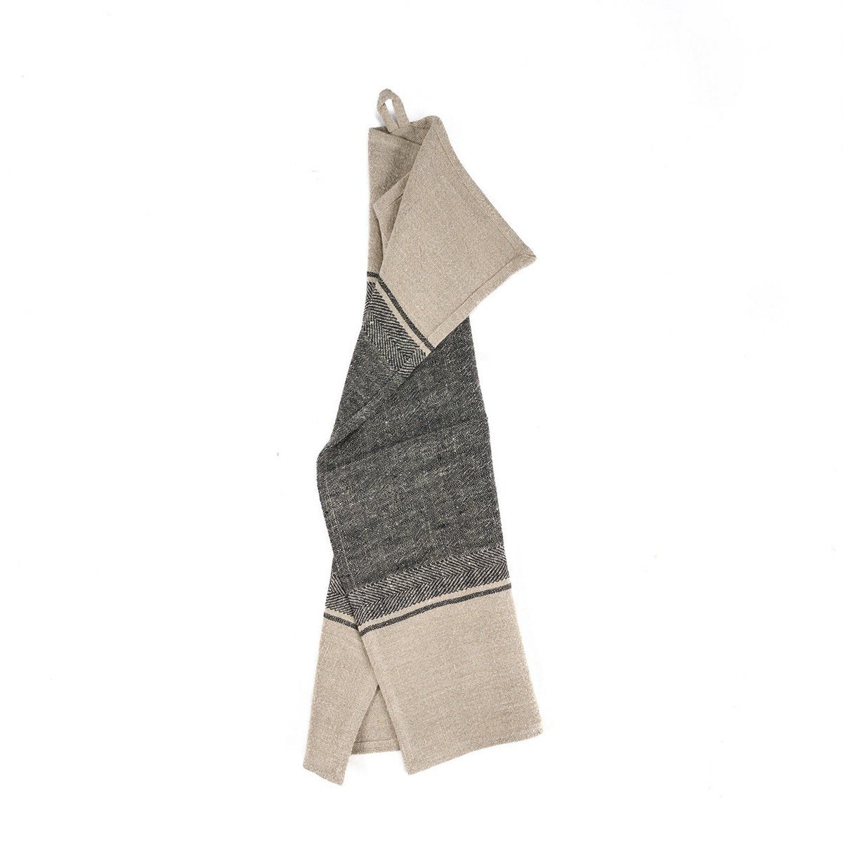 The Linen Moody Küchentuch – Naturschwarz – 50 x 70