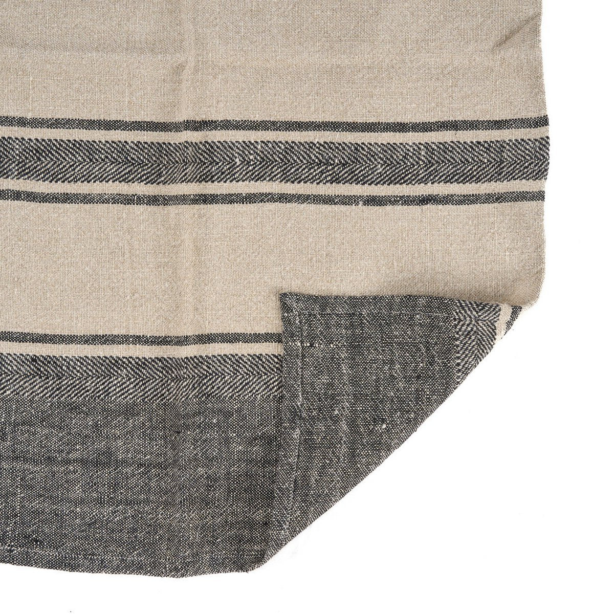 Das Linen Smudge Küchentuch – Naturschwarz – 50 x 70