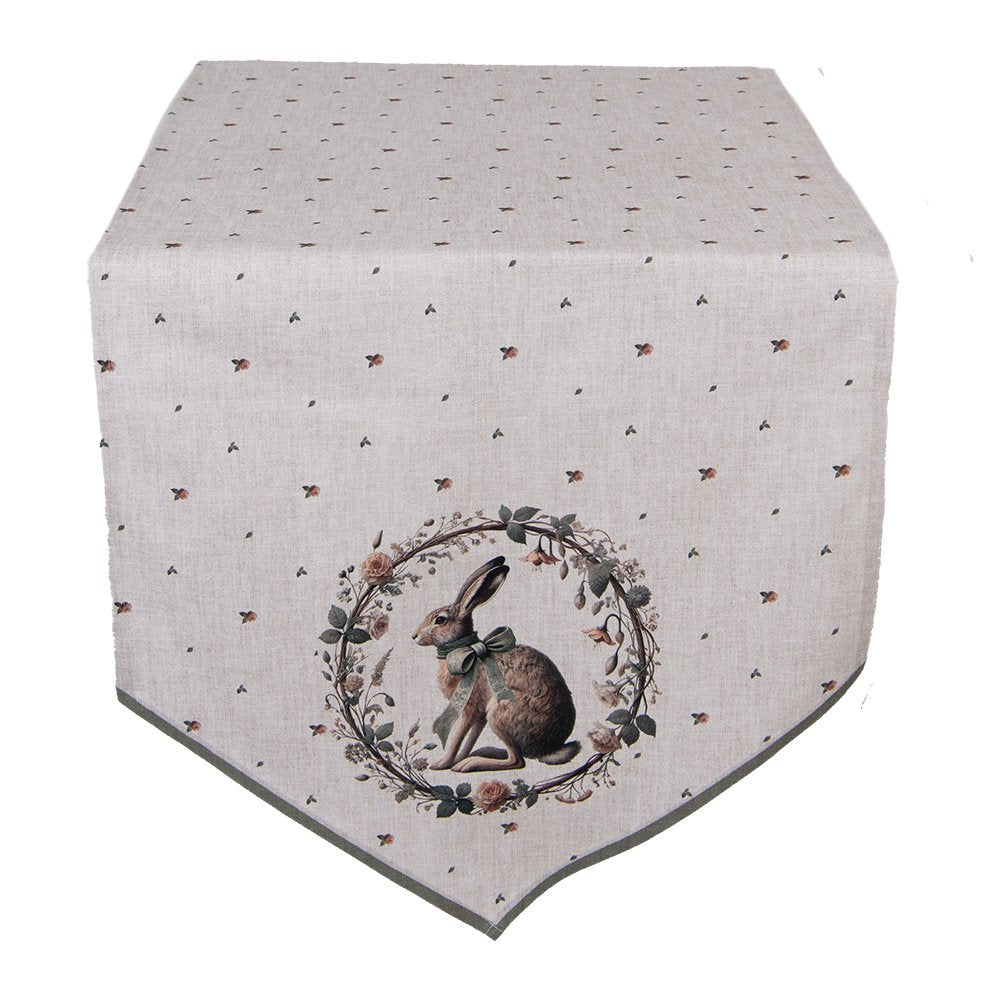 Tischläufer 50x160 cm Beige Baumwolle