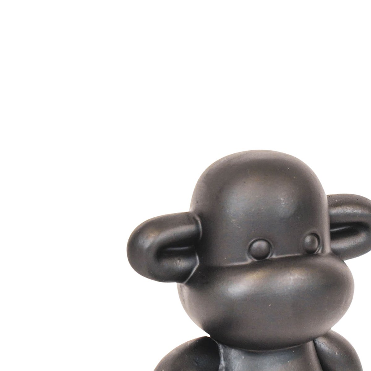 Ornament - Affenfigur 'The Legend'- Polyresin - Schwarz - 20,5x13,5x35 cm