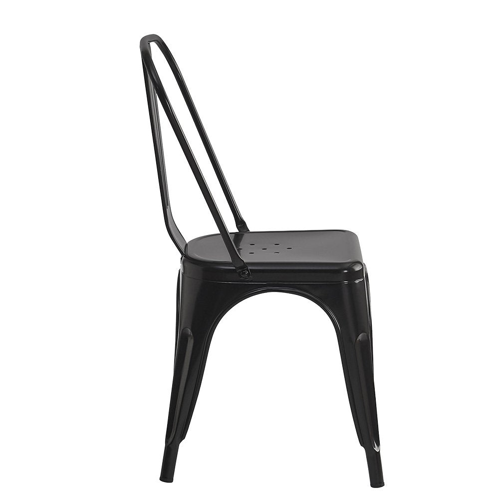 Esszimmerstuhl 43x45x85 cm Schwarzes Metall