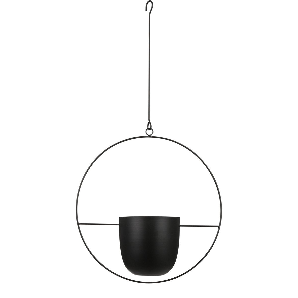 Blumentopf, der in Dexter Black hängt