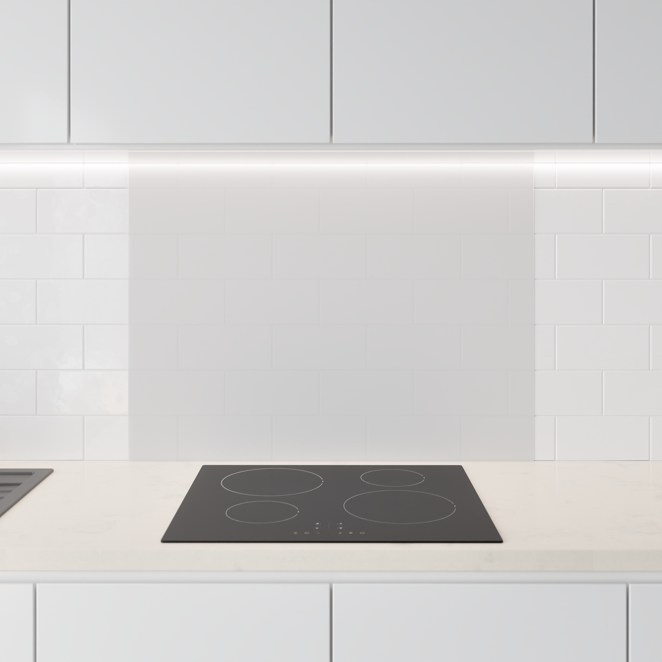 Spritzschutz - Milchglas