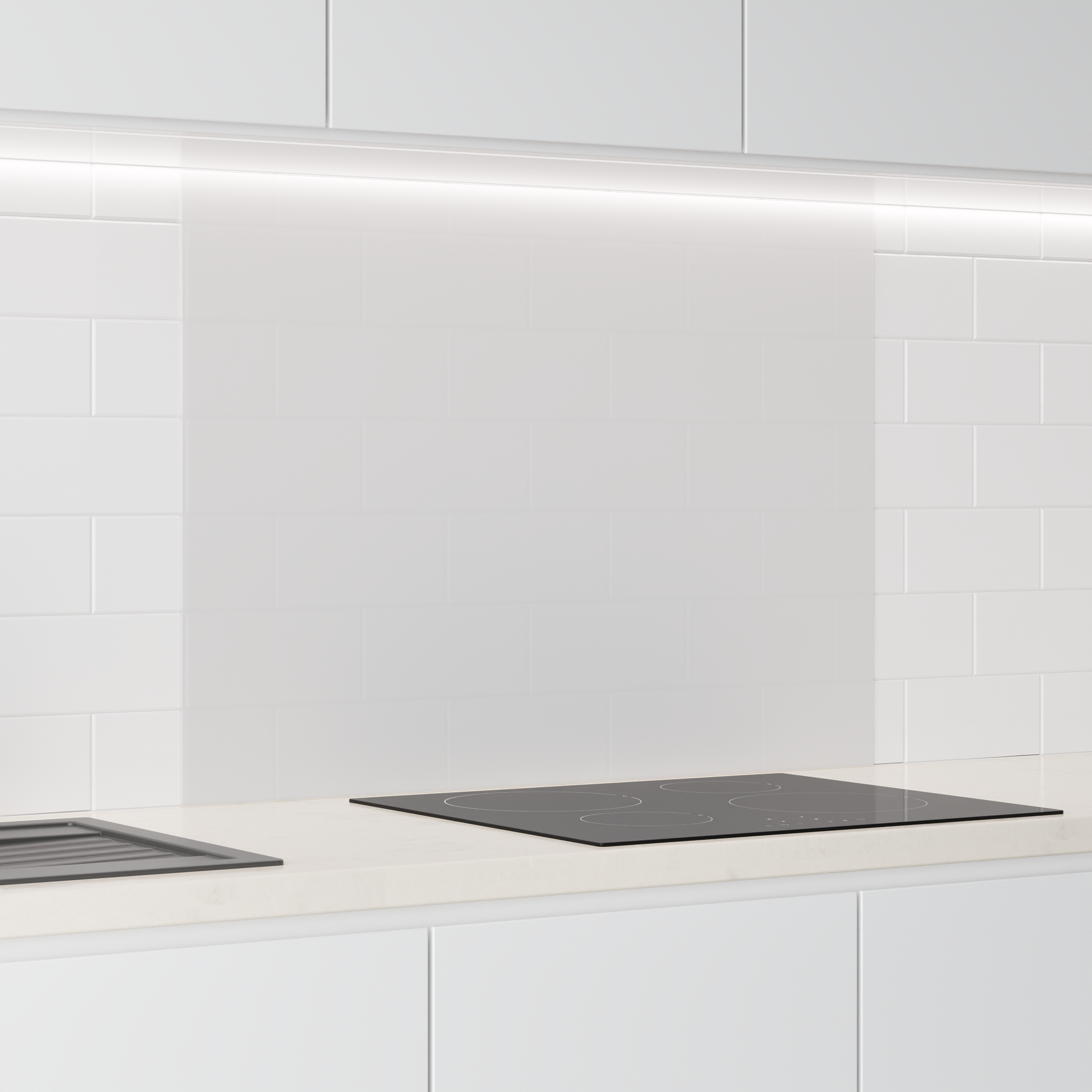 Spritzschutz - Milchglas