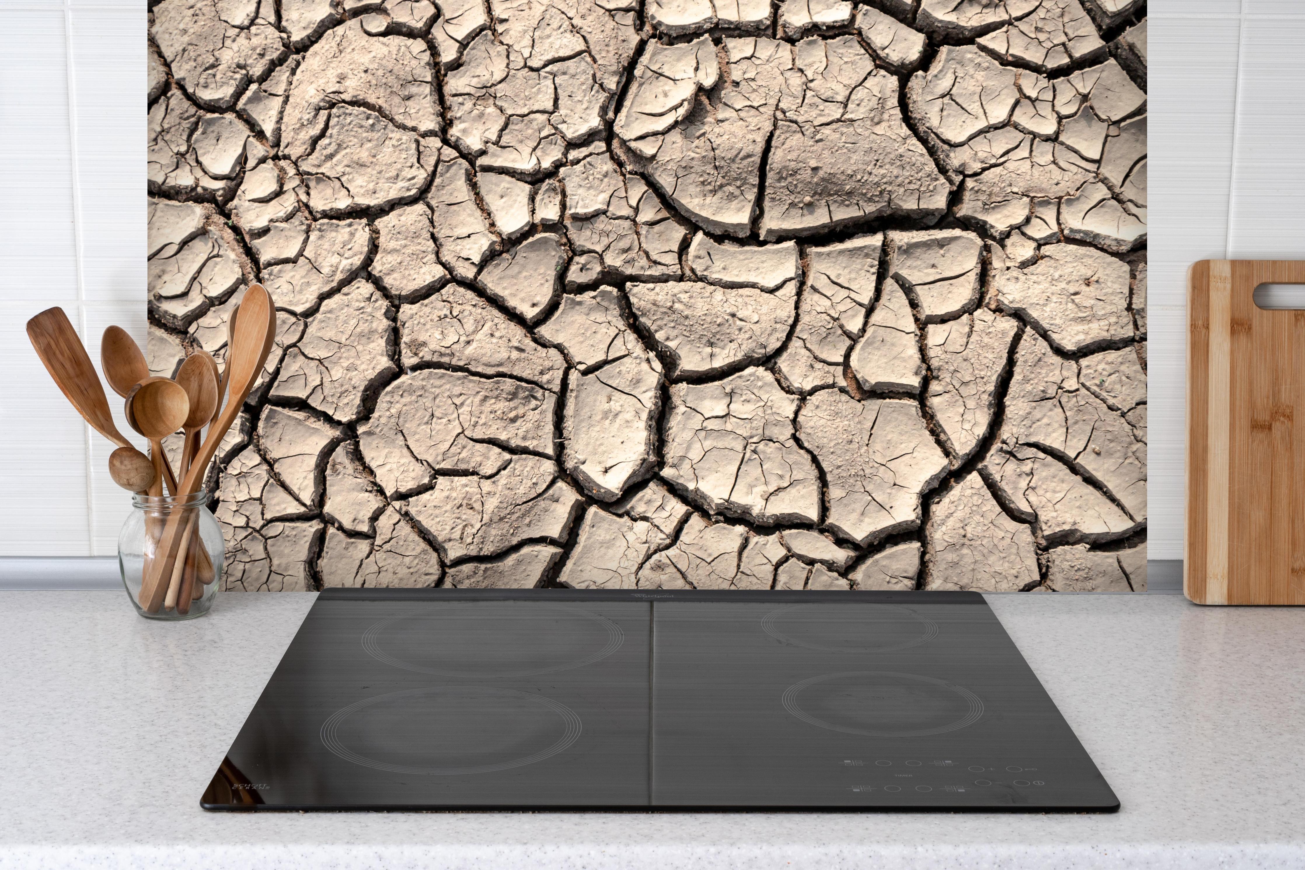 Spritzschutz - Bodenrisse auf Trockenem Boden