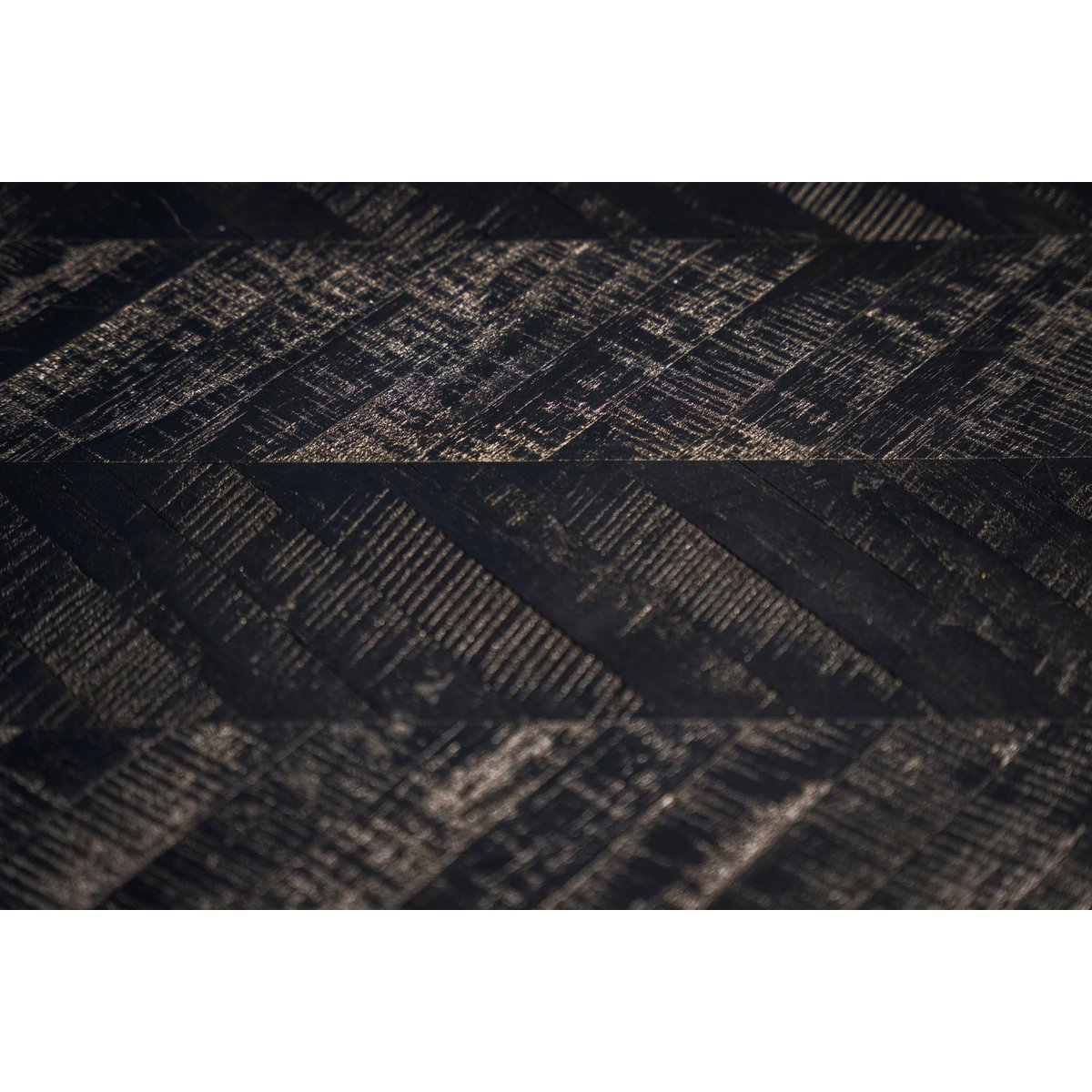 Der Herringbone-Hochtisch – Schwarz – 140 cm