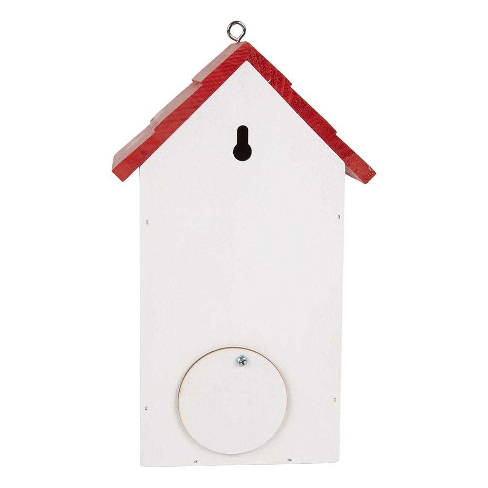 Vogelhaus 15x10x22 cm weißes Holz