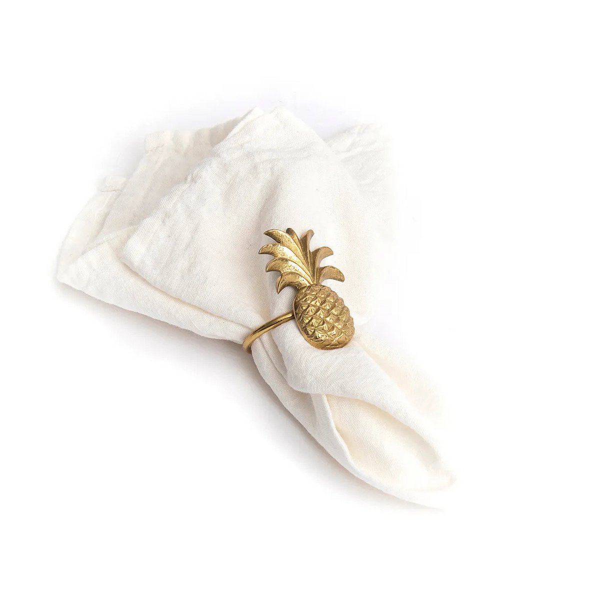 Der Ananas-Serviettenring – Gold