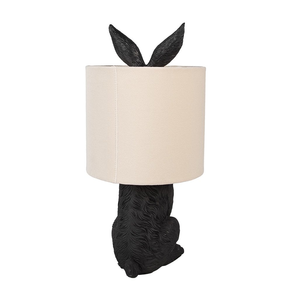 Tischleuchte Rabbit Ø 20x43 cm Schwarz Beige Kunststoff