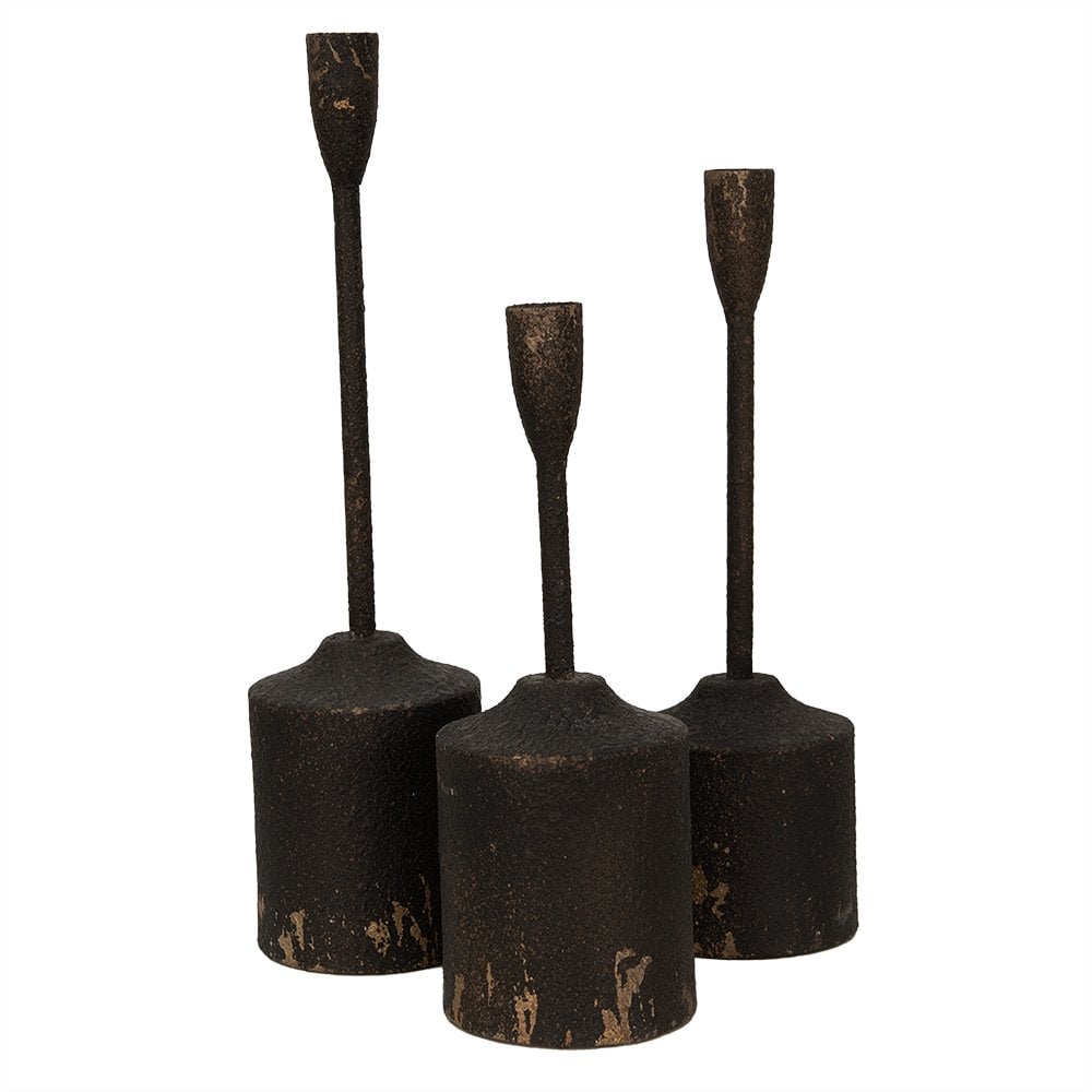 Candlestick (Set von 3) Ø 9x35 / Ø 9x30 / Ø 9x25 cm