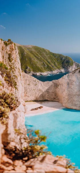 Duschrückwand - Der Strand von Navagio - Griechenland