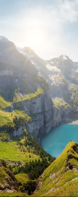 Duschrückwand - Oeschinensee in den Schweizer Alpen