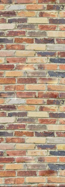 Duschrückwand - Wand aus farbigen Ziegeln