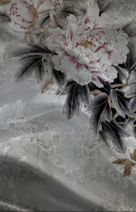 Duschrückwand - Blumenstrauß abgebildet auf Beton