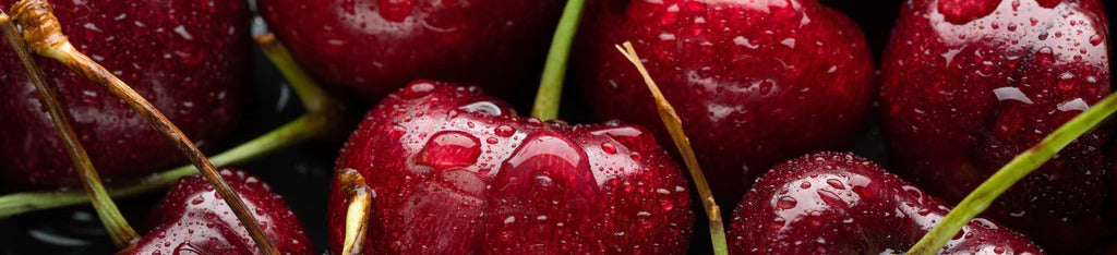 Küchenrückwand - Kirschen mit Wasserperlen