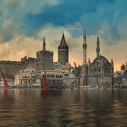 Küchenrückwand - Panoramablick auf alt-Istanbul