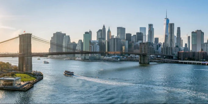 Küchenrückwand - Skyline von New York City - Brooklyn Bridge