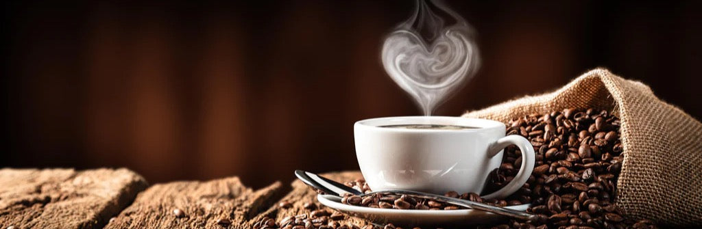 Küchenrückwand - Kaffeetasse mit herzförmigem Dampf