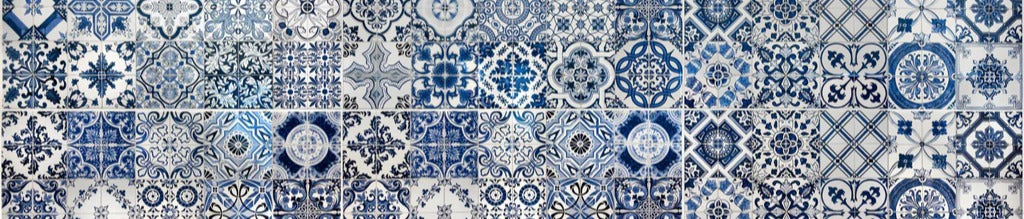 Küchenrückwand - Blaue portugiesische Azulejo-Fliesen