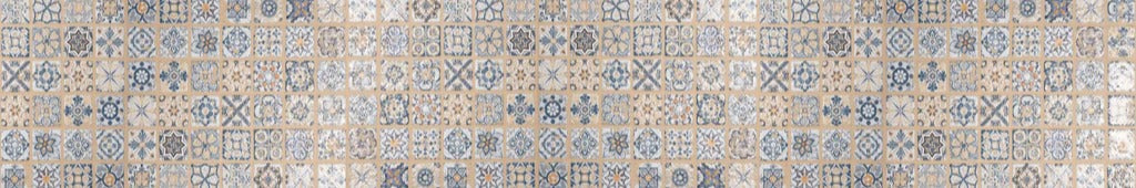 Küchenrückwand - Beige-blau Vintage Mosaik