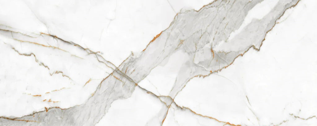 Küchenrückwand - Moderner Weiß-Grauer Marmor