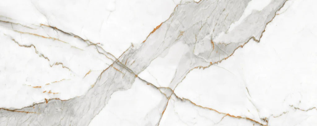 Küchenrückwand - Moderner Weiß-Grauer Marmor