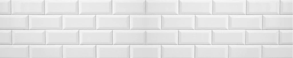 Küchenrückwand - Weiße Fliesen Fliesenspiegel