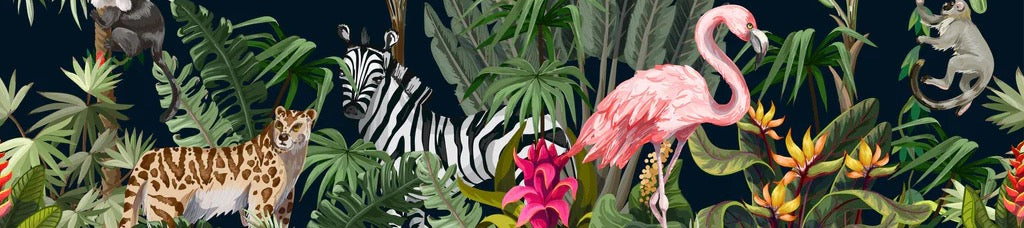 Küchenrückwand - Tropische Pflanzen & Tiere