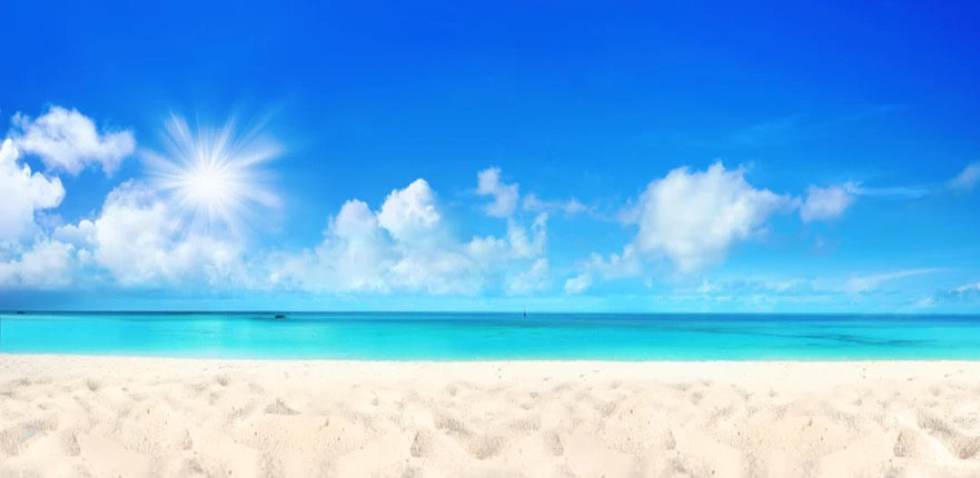 Küchenrückwand - Wunderschöner Strand mit hellem Sand