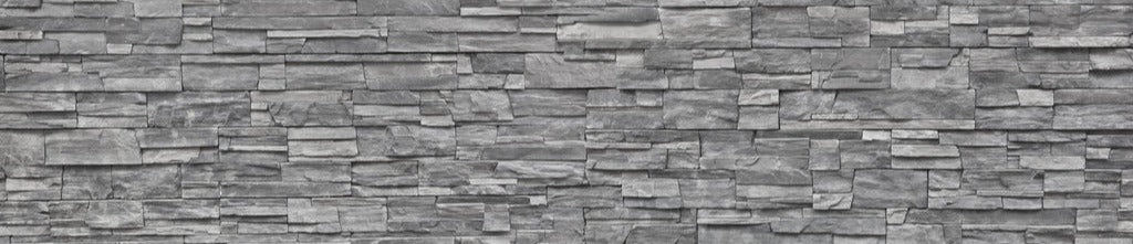 Küchenrückwand - Graue Steinwand