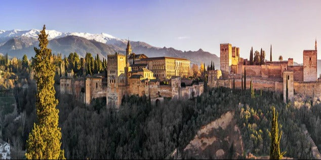 Küchenrückwand - Aussicht auf Alhambra mit Comares-Turm