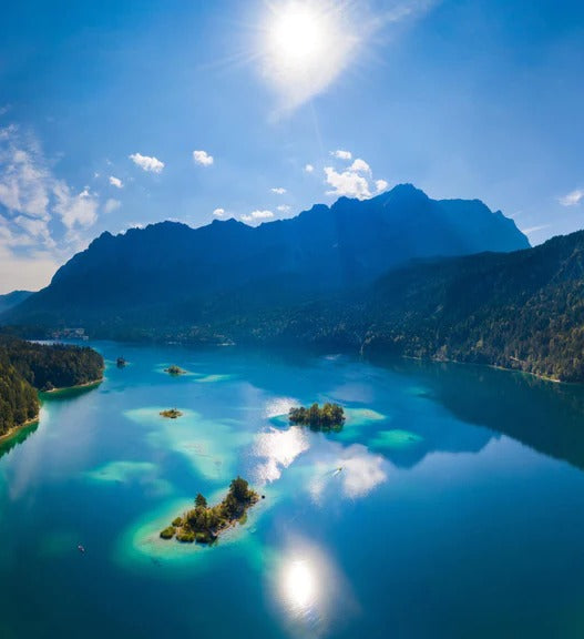 Küchenrückwand - Eibsees mit der Zugspitze im Hintergrund